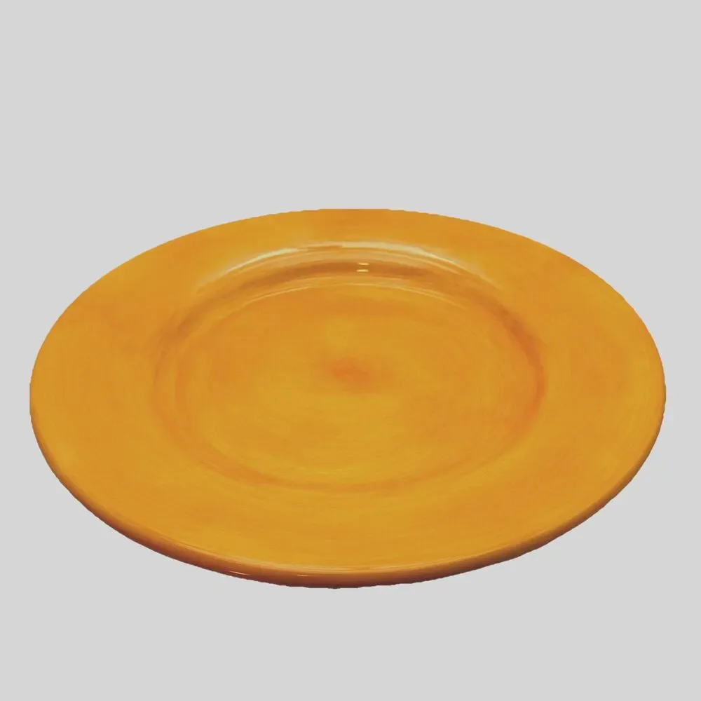 España Hand Painted Pasta‎ Bowls Set 4 Large 13” Orange Rustic Tabletops Unlimit